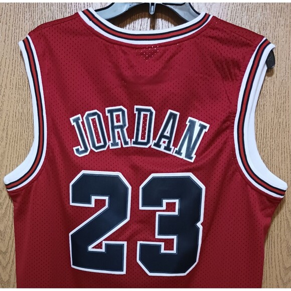 Michael Jordan (Mitchell/Ness)-(Bulls)-(Red)-(Jersey)-(New Condition)-(XL)-$105 - Picture 7 of 11